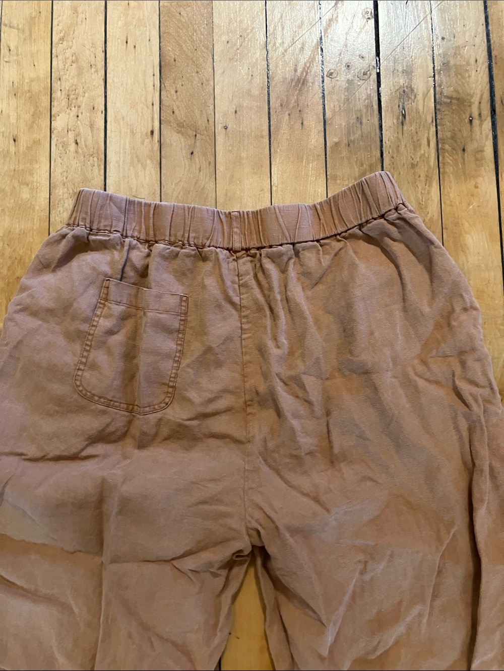 Quince European Linen Lightweight Summer Pants in Caramel Tan Brown Size Medium - Picture 11 of 11